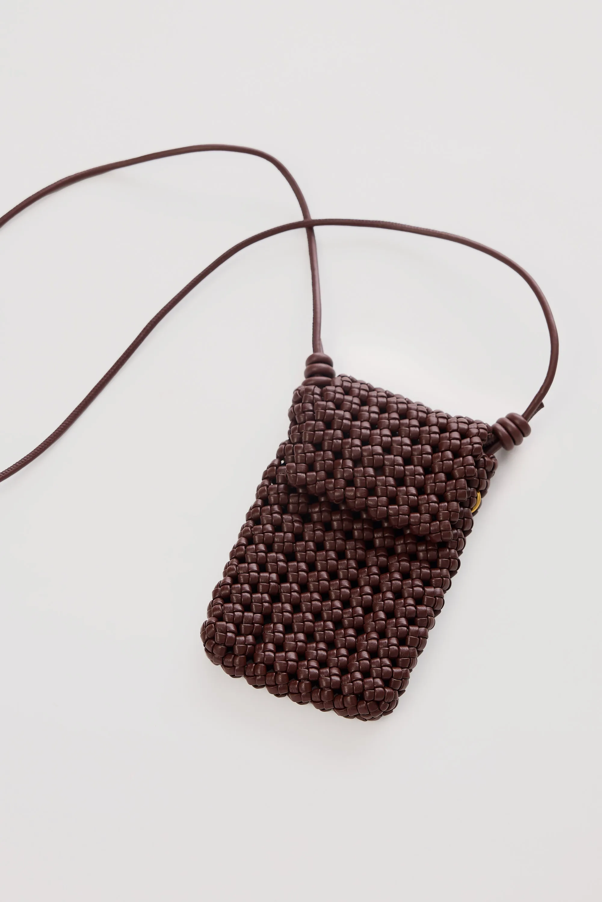 Woven Crossbody Bag - Chocolate