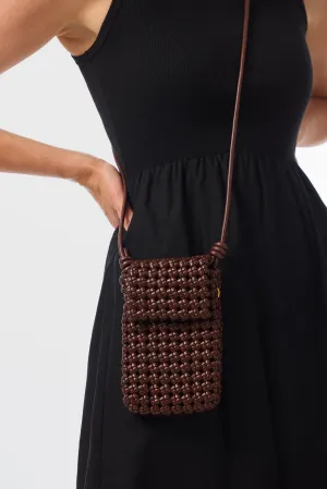 Woven Crossbody Bag - Chocolate
