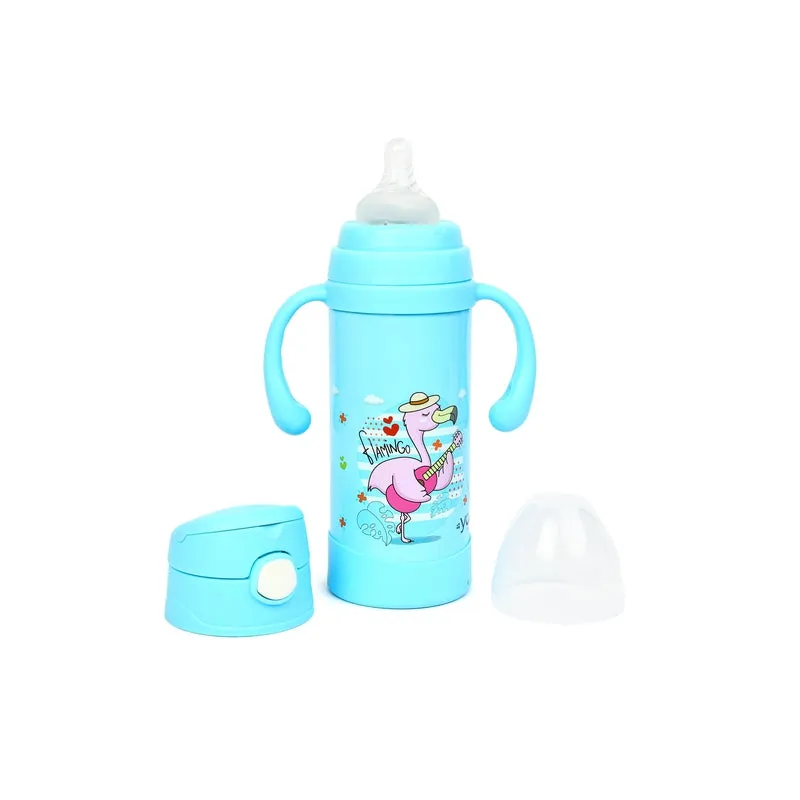 Youp Thermosteel insulated blue color kids sipper and feeding bottle EUDORA- 220 ml